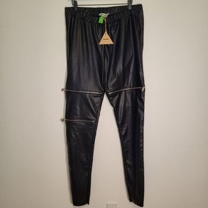 Black Faux Leather Leggings